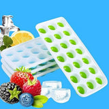 Ice Cube Trays For Freezer With Lid Pop Up Easy Release Flexible Silicone Bottom Durable And Convenient Ice Mold | Random Color