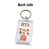 BTS Dual Side Printed Acrylic Keychain 2 Inch | Glossy K-Pop Key Ring | Premium Gift For BTS Fans & K-Pop Lovers