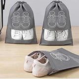 Shoe Bags For Travel Dust Proof Storage Organizer With Clear Window Non Woven Packing Pouch Size 12.5x16.5