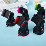 360° Rotation Universal Car Phone Holder – Dashboard & Windscreen Suction Mount Stand | Silicone Suction Cup Phone Bracket (Random Color)