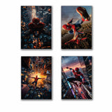 Set Of 4 Premium Wall Art Photo Tiles – Modern Home Decor Sets 8x11