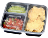 1Pc SimpleHouseware 3-Compartment Meal Prep Containers, 36 Oz, Food-Grade, BPA-Free