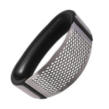 Manual Garlic Press Rocker With Handle – Stainless Steel Garlic Crusher, Squeezer, Slicer & Mincer | Easy Handheld Chopper Kitchen Gadget Tool