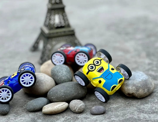 360° Stunt Car Toy - Double-Sided Flip Action, Friction Powered, Cartoon-Themed Racer - Durable & Safe Kids Toy Car - Indoor & Outdoor Fun (Random Colour)