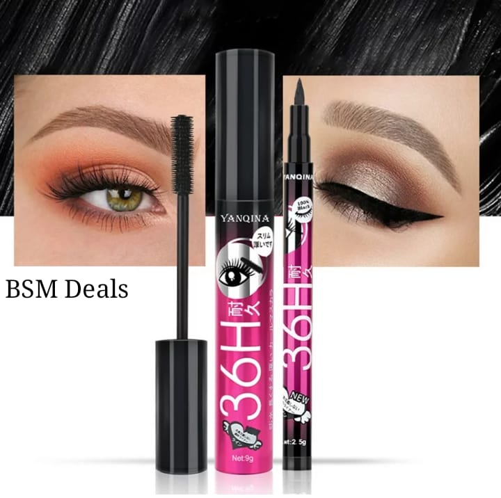 4 In 1 Glam Makeup Bundle – Lip Tint, Eyeshadow Palette & 36H Mascara Set