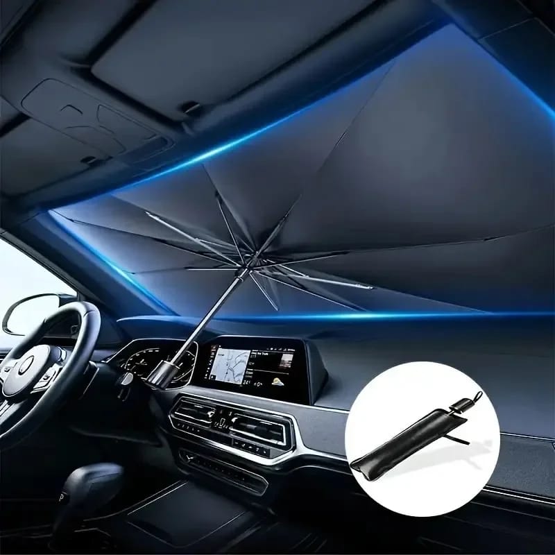 Premium Car Windshield Sun Shade Umbrella – Foldable UV Reflector & Heat Insulation Cover