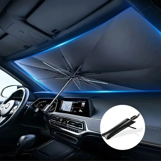 Premium Car Windshield Sun Shade Umbrella – Foldable UV Reflector & Heat Insulation Cover