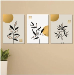 Set Of 3 Wooden Wall Art Phototile Frames Spiritual Aura Stylish Home Interior Decor