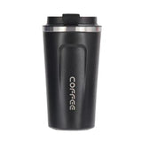 510ml Large-Capacity Coffee Cup Keep Heat Stainless Steel Double-Layer Smooth Edge Water Bottle Mug For Daily Use (Random Colors)