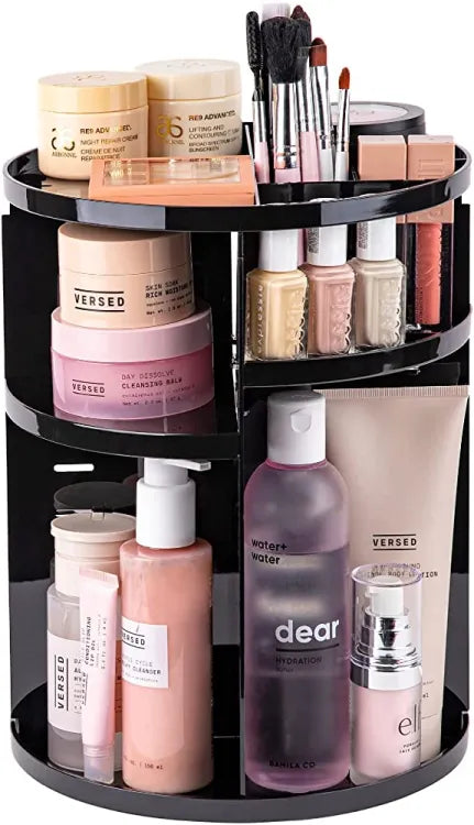 360 Degree Rotating Cosmetic Organizer (Black )