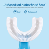 360° U-Shaped Baby Toothbrush | Soft Silicone Kids Oral Care & Teether Brush (Random Color)