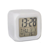Creative Alarm Clock Sublimation LED Digital Clock 7 Color Changing Light Night Glowing Kids Desk Clock