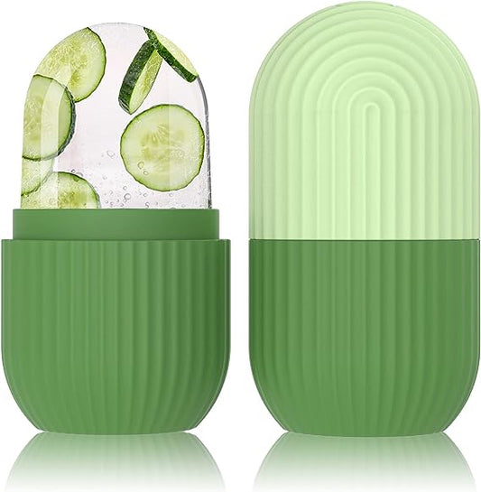 Face Ice Roller Silicone Facial Massager To Enhance Skin Glow, Without Box (Random Color)