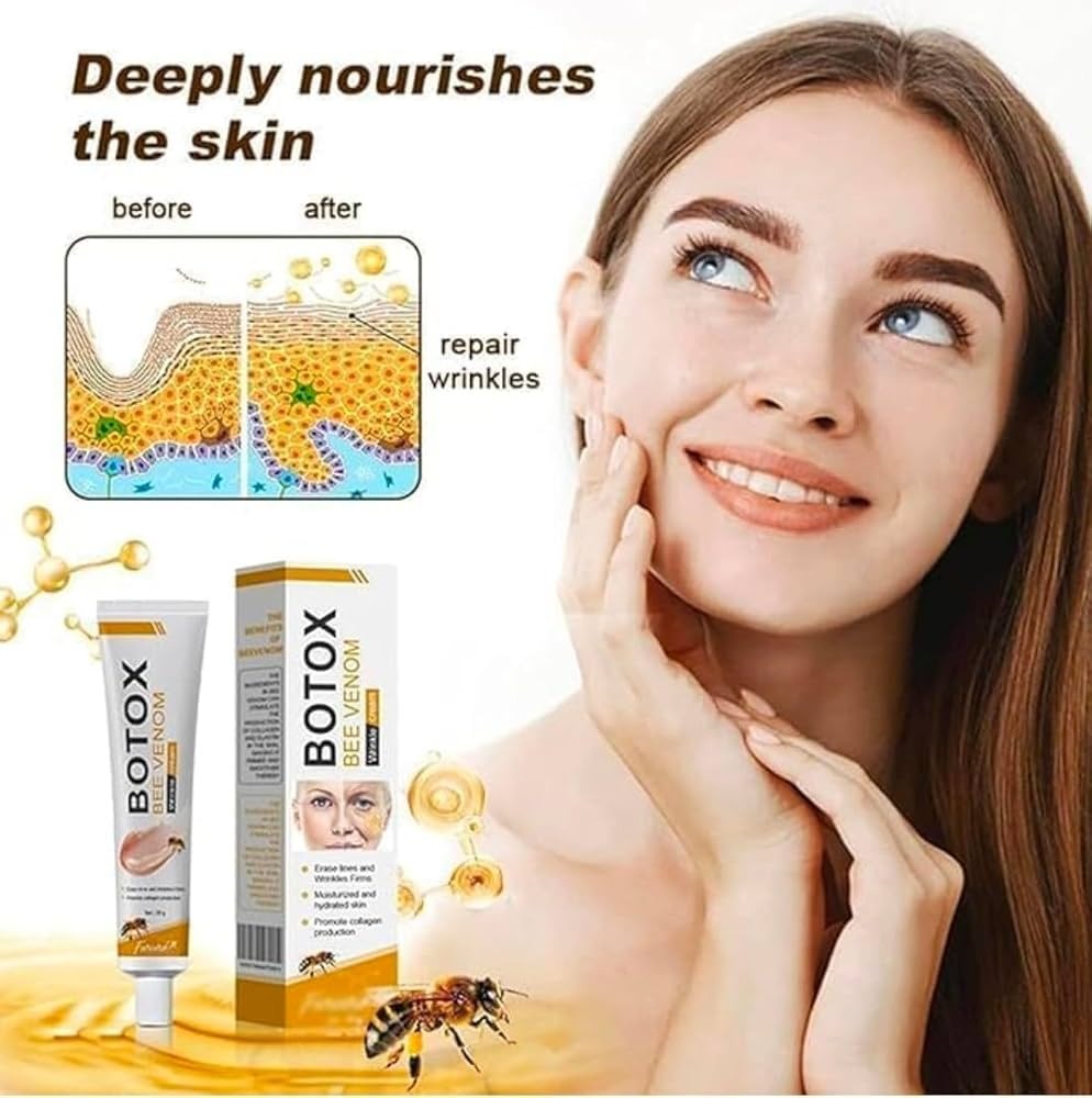 Botox Bee Venom Wrinkle Cream | Anti‑Aging Moisturizer | Collagen Boost | Reduce Wrinkles & Fine Lines 30gm