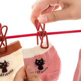 Portable Clothesline Clip - Elastic, Windproof Eco-Friendly Cloth Hanging Rope For Travel Home Use | After Stretching It Become