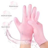 (Combo Pack) Moisturizing Glove and Socks Set, Silicone Gel Spa  Socks For Dry Cracked Skin & Silicone Jelly Socks Gel Moisturizing Socks Foot Care Protector