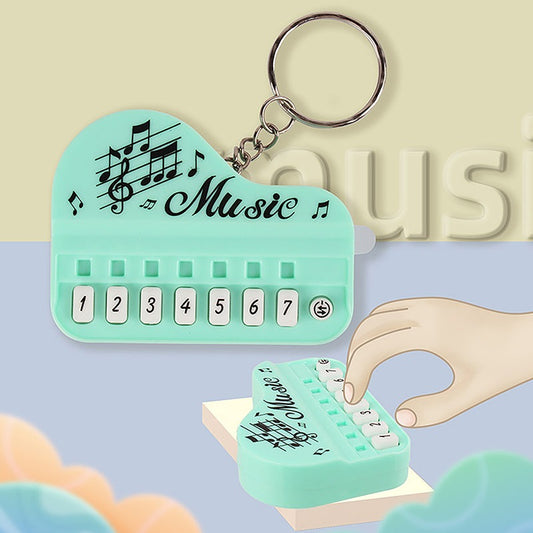 Portable Mini Piano Keychain Musical Toy - 8 Key Electronic Synthesizer Bag Charm, Interactive Birthday Gift & Party Favor - Random Colors