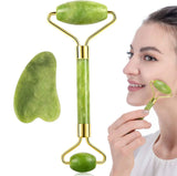 Flawless Jade Roller With Guasha (Marble Stone) Stimulates Healthier Skin