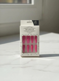 Multicolor Glittery Long Stick-On Artificial Nails – 12 Pcs