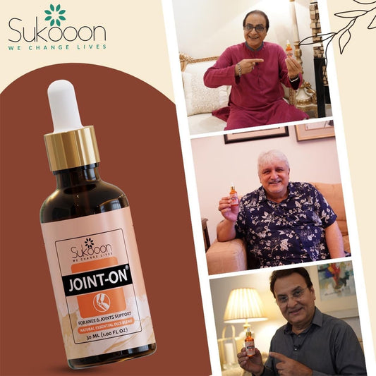 Sukoon Joint On Essential Oil Blend 30ML – Natural Pain Relief For Joints, Back, Knee, Arthritis, Strains & Sprains