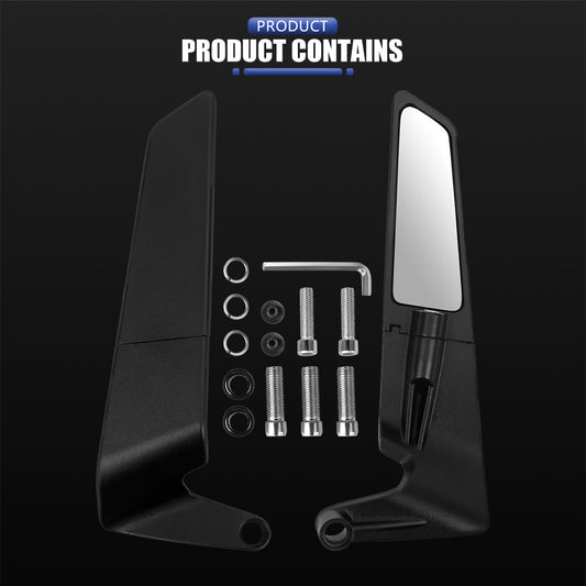 Universal Aerodynamic Rotary Adjustable Motorcycle Wind Wing Rearview Mirrors