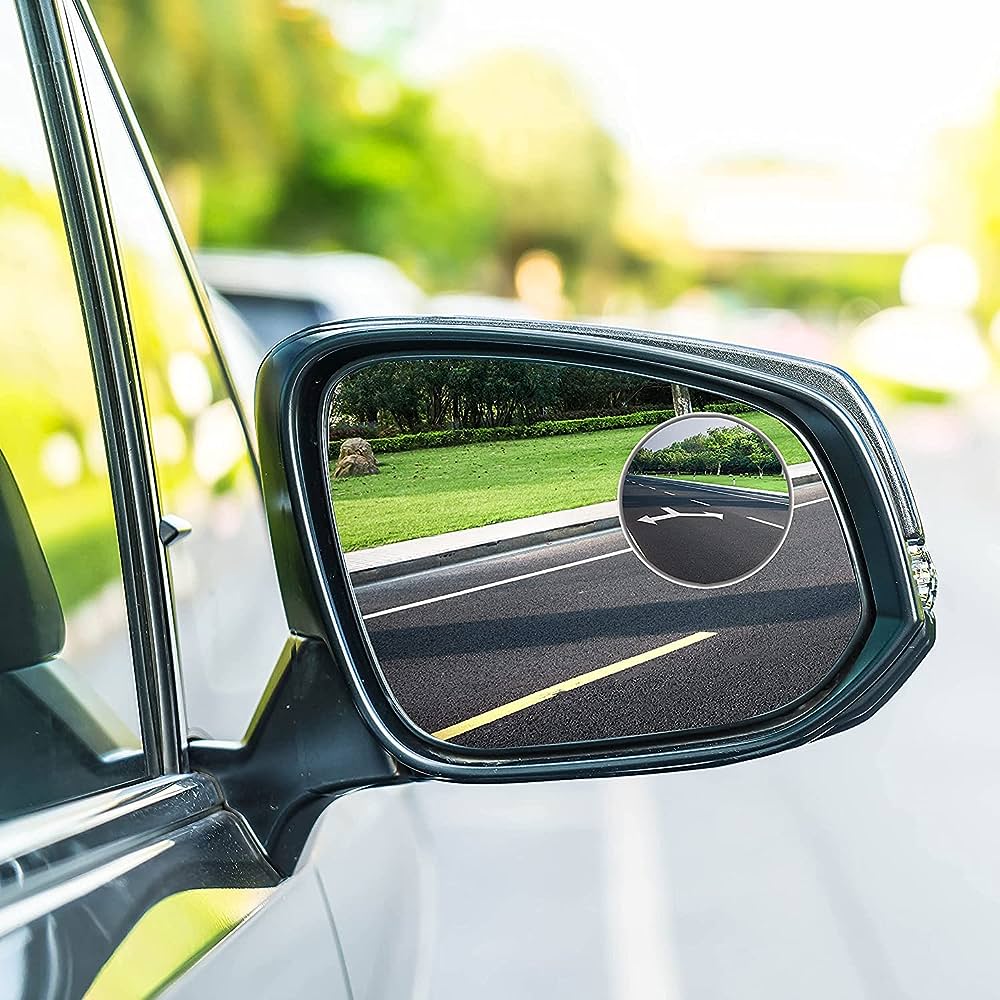 2pcs Round Blind Spot Mirrors – Wide-Angle Lens For Enhanced Rear And Side View Visibility – Convex Mirror For Cars, SUVs, And Trucks – Universal Fit Safety Accessory - Glass Material