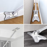 Rotating X Mop Flat Microfiber Floor Mop With 360° Squeeze System And Replaceable Cloth Heads