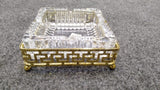 Luxury Metal & Crystal Ashtray KD-1379 – Elegant Decorative Cigarette Ash Tray Size 13x13x4.5cm