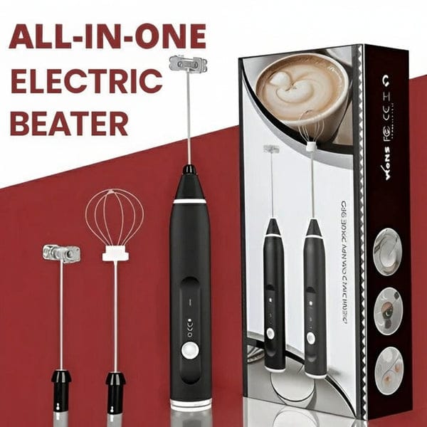 2 In 1 Electric Coffee Beater - Milk Frother And Egg Whisk - USB Electric Rechargeable Kitchen Tool For Versatile Mixing And Frothing