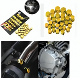 Bike Motorcycle Fancy Nut Bolt Cover – Universal Fit (Plastic, Random-Color)