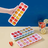 Silicon Popup Ice Cube Tray 14 Grid Ice Mould Silicone Ice Cube Mold Tray Durable And Easy Release Design | Random Color