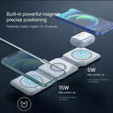 3 In 1 15W Fast Magnetic Wireless Charging Pad For IPhone, AirPods & Smartwatch