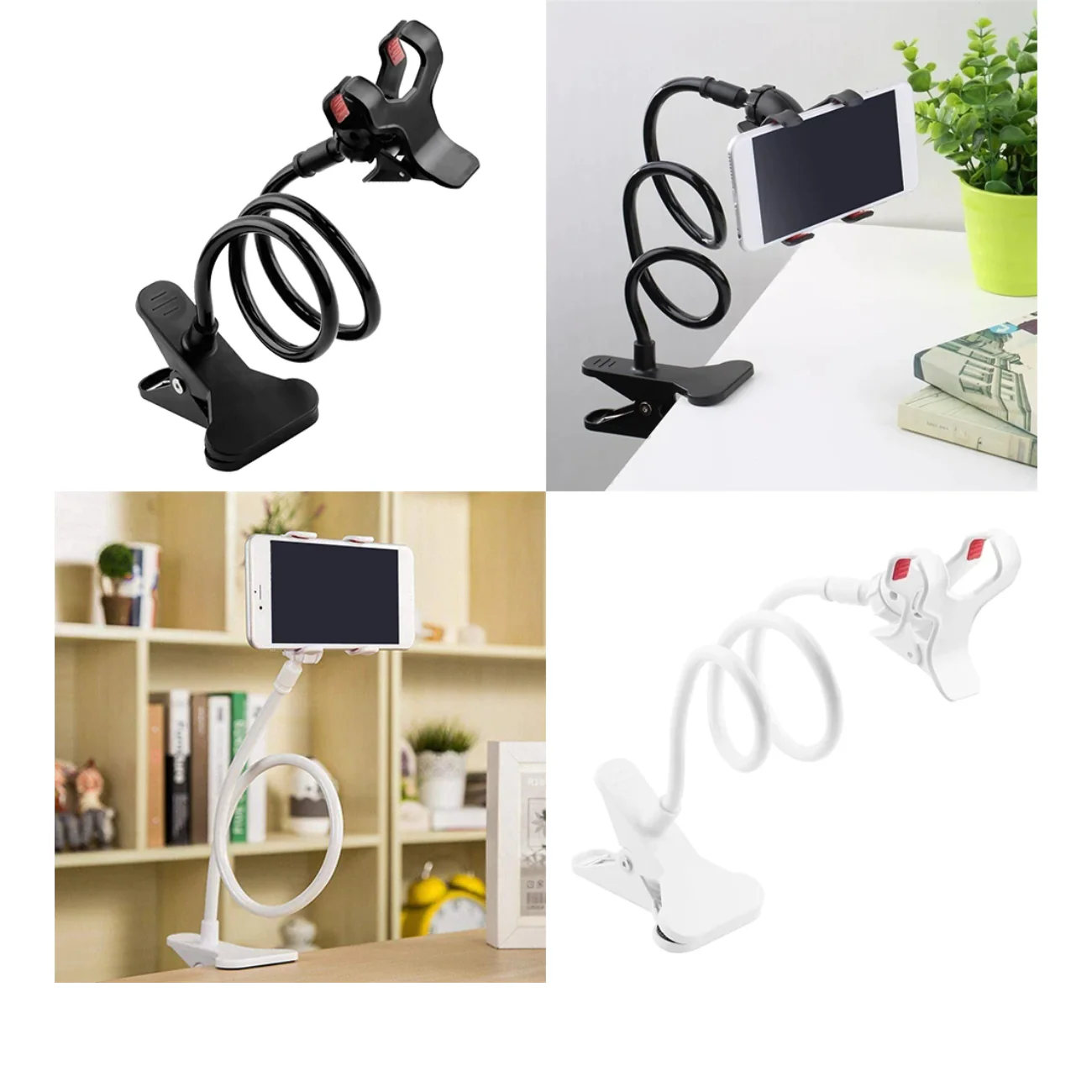 High Quality Mobile Phone Stand | 360° Rotating Flexible Holder | Powerful Grip Bedside Lazy Snake Stand | Random Colour