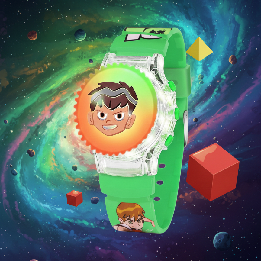 Omni-Glow Kids' Digital Adventure Watch – Multi-Color LED Light-Up Edition ( Random Colour )