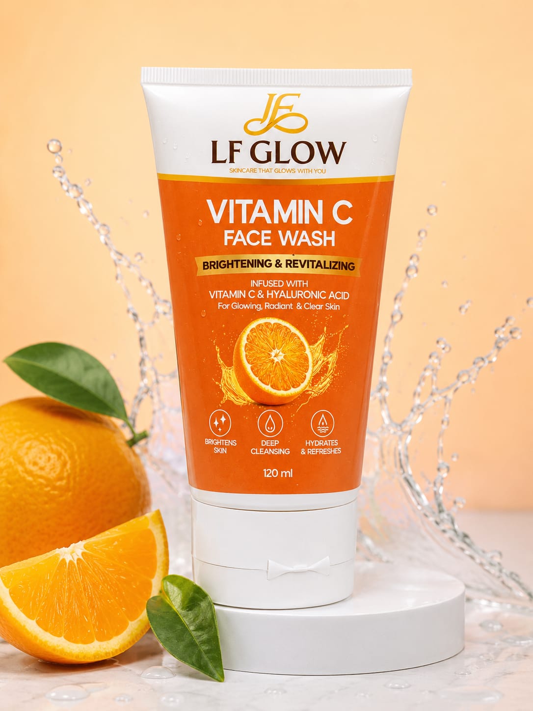 LF GLOW Vitamin C Face Wash - Brightening & Revitalizing (120 Ml)