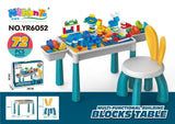 Kids Building Blocks Table With Chair – Multi-Functional Play Set For Creative Learning, Building, Drawing, And Fun Activities