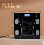 Digital Smart Bluetooth Body Weight & BMI Scale Body Fat Scale Smart Wireless Digital Bathroom Weight Scale Body Composition Analyzer With Smartphone App Bluetooth-Compatible