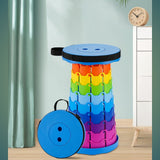 Portable Telescoping Stool, Folding Stool Lightweight & Sturdy, Retractable Telescopic Stool For Gardening, Camping, Travel, Fishing, Hiking And Bbq(Multi Color)