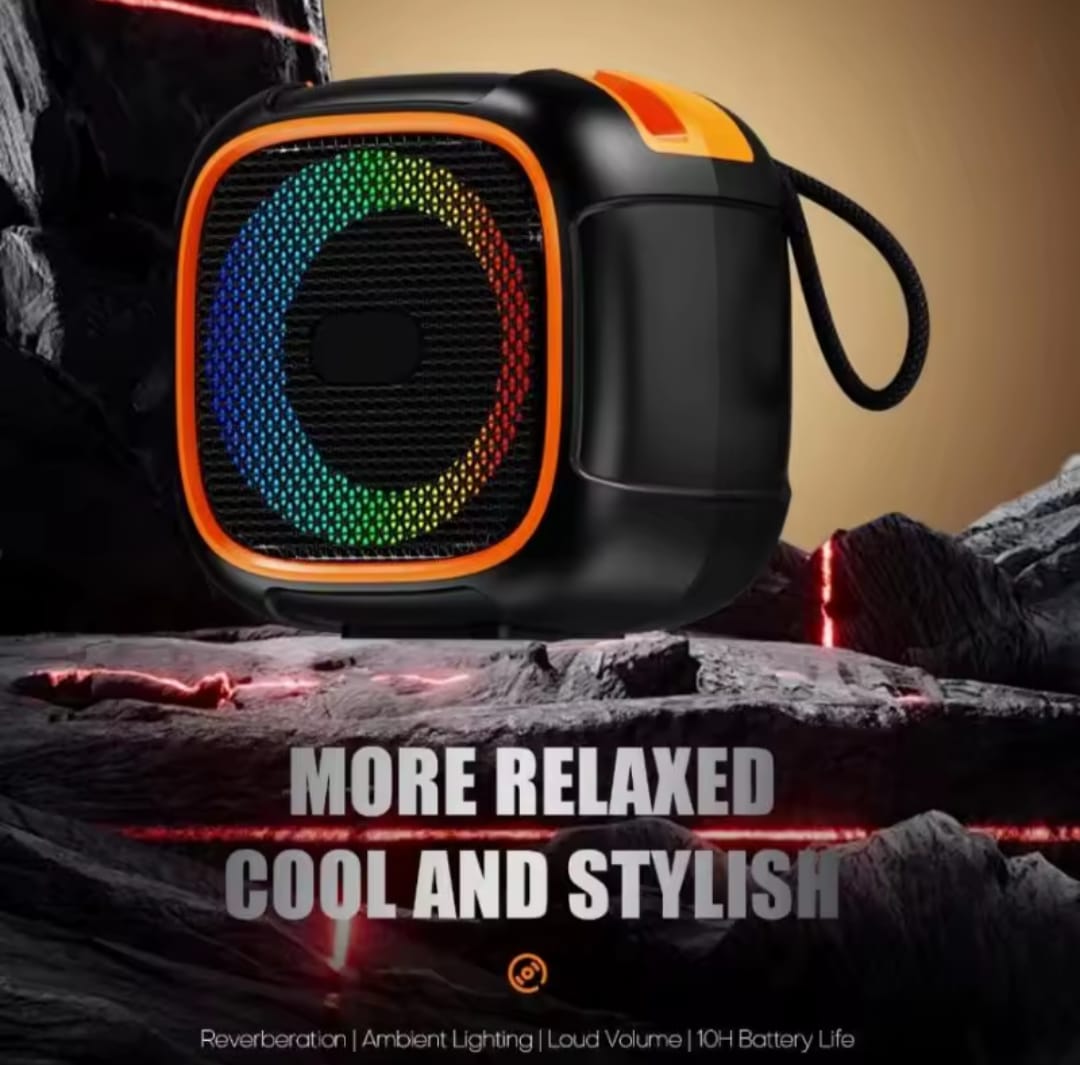 S11 Mini Portable Bluetooth Speaker With Phone Holder, RGB Lights, Super Bass & 10-Hour Playtime – Compact Travel Wireless Speaker (Random Color)