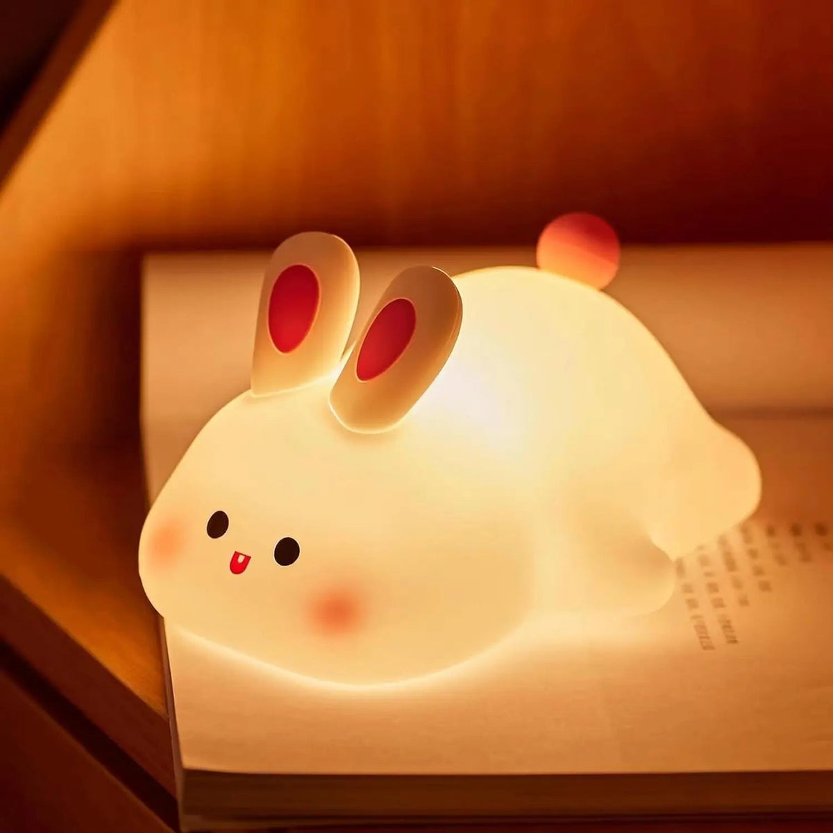 Cute Rabbit Silicone Lamp – Soft Touch Night Light For Kids & Home Decor