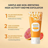 Orange Enzymes Exfoliating & Brightening Gel | Deep Cleansing Face Gel For Smooth, Glowing & Refreshed Skin (100g)