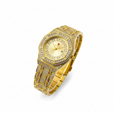 Luxury Gold Diamond-Studded Wrist Watch – Premium Designer Style Quartz Watch For Men & Women (Without Box)