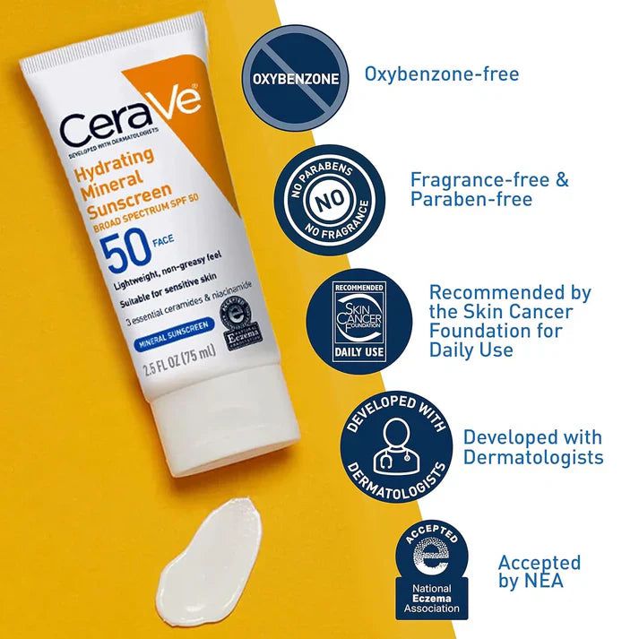 CeraVe 4 In 1 Skincare Kit Night Cream, Sunblock, Cleanser & Serum For Radiant Skin