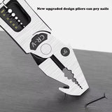Heavy Duty 9 In 1 Multi Function Pliers Nail Pry Wire Stripper Cutter CR V Steel Professional Tool