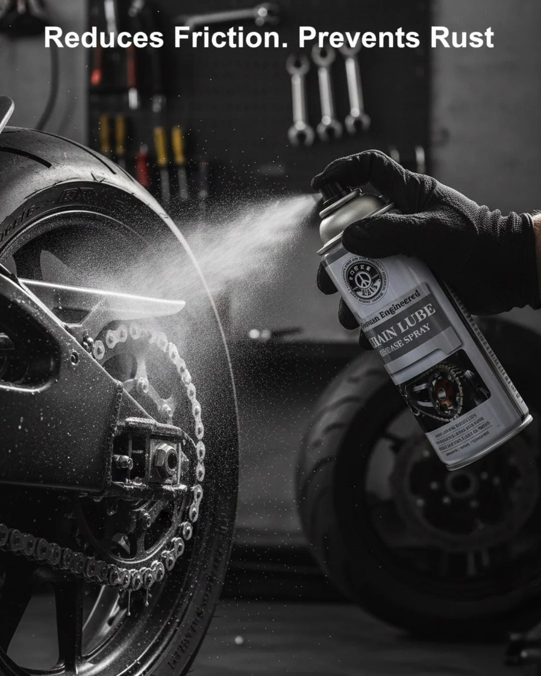 THREE GUYS Multi-Purpose Chain Lube Grease Spray | High-Performance Lubricant | German Engineered (450ml)