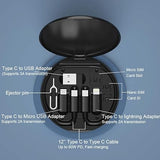 Multifunctional Data Cable Set 60W Fast Charging Cable For Android & Iphone (Random Color)