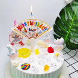 Flabellum Musical Birthday Candle – Rotating Flower Cake Candle With Music & Sparkling Flame Party Decoration