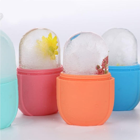 (With Box ) Face Ice Roller To Enhance Skin Glow Shrink &Tighten Pores Reusable Facial Ice Roller Face Ice Treatment (Random Color)