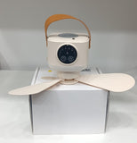 USB Dormitory Camping Small Ceiling Fan Rechargeable With 8 Hour Timer Night Light And 4 Speed Portable Design