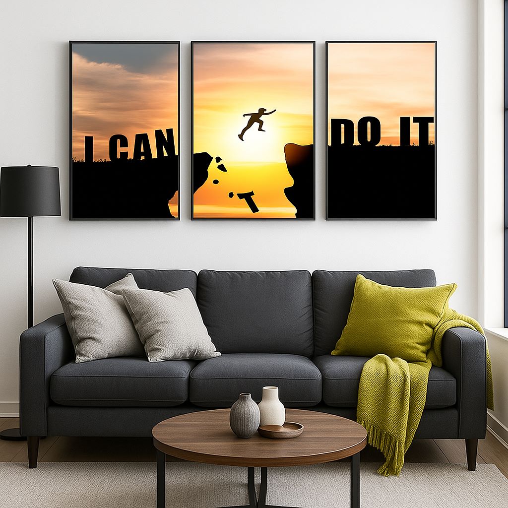 Set Of 3 Premium Wall Art Photo Tiles – Modern Home Decor Sets 8x11